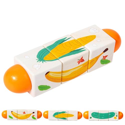 Generisch Bausteine ​​für, Bausteine ​​, Holzkonstruktionsblock rotierendes Puzzle -Spiel, Lustiges Vorschulklassenzimmer Bildungsspielzeug für Kindermädchen Kinder Kinder von Generisch