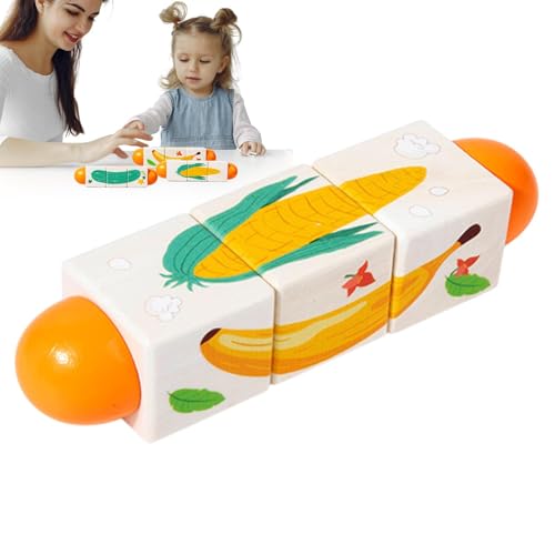 Generisch Bausteine ​​für, Bausteine ​​,Bildungsbau Block Rotierende Puzzle | Lustiges Vorschulklassenzimmer Bildungsspielzeug für Kindermädchen Kinder Kinder von Generisch