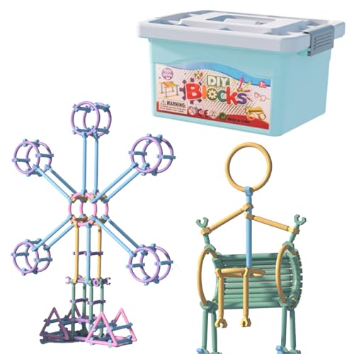 Generisch Baustöcke für Kinder,Baubaustöcke - 1500 Stück Bauspielzeug für Vorschulkinder|Verschiedene Formen, pädagogische Konstruktionsstäbe, Spielzeug für Kinder, Logikspiel, STEM-Bildung Generisch Baustöcke für Kinder,Baubaustöcke - 1500 Stück Bauspielzeug für Vorschulkinder|Verschiedene Formen, pädagogische Konstruktionsstäbe, Spielzeug für Kinder, Logikspiel, STEM-Bildung von Generisch