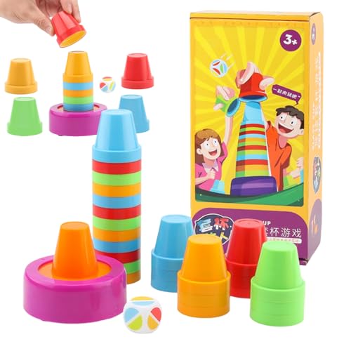 Generisch Becher-Stapelspiel, Speed-Stacking-Becher-Set-Interaktives Speeding Cups Buntes Stapelspiel,Lernbecher-Stapelset, multifunktionales Speed-Cup-Spiel für, Mädchen, Kinder Generisch Becher-Stapelspiel, Speed-Stacking-Becher-Set-Interaktives Speeding Cups Buntes Stapelspiel,Lernbecher-Stapelset, multifunktionales Speed-Cup-Spiel für, Mädchen, Kinder von Generisch