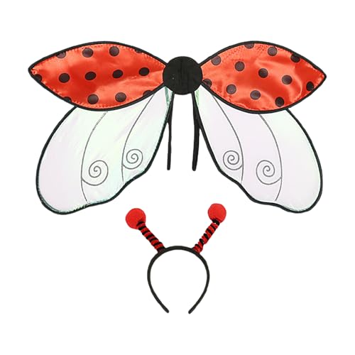 Generisch Bee Wings - Ladybug Bee Wings | Ladybug Wing Adult | Ladybugs Bees Costume Wing With Headband | Dress-Up Accessories For Halloween, Masquerade, Theme Parties For Kids, Adults Generisch Bee Wings - Ladybug Bee Wings | Ladybug Wing Adult | Ladybugs Bees Costume Wing With Headband | Dress-Up Accessories For Halloween, Masquerade, Theme Parties For Kids, Adults von Generisch