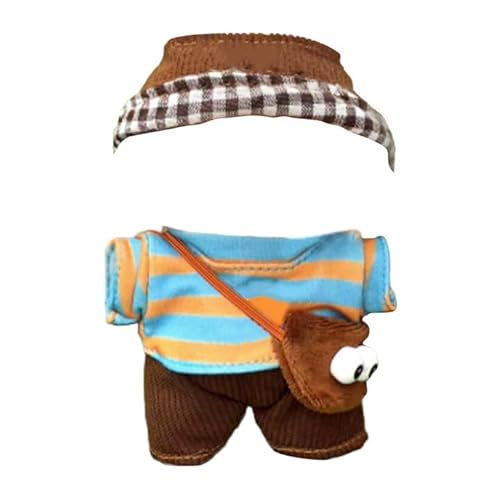 Generisch Bett Puppenbett Niedliches entzückendes Puppenkleidungsset, Stoff, perfekt für Puppen, inklusive Oberteilen, Unterteilen Accessoires Kinderwagen Puppenwagen (Orange, 5cm) von Generisch