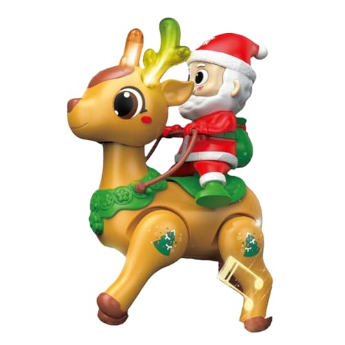 Generisch Bewegendes Spielzeug Für Babys | Hilft Beim Krabbeln Baby Musik Spielzeug - Leuchtende Santa Figur Frühes Lernspielzeug Für Kindergarten Krippe Bodenzeit von Generisch
