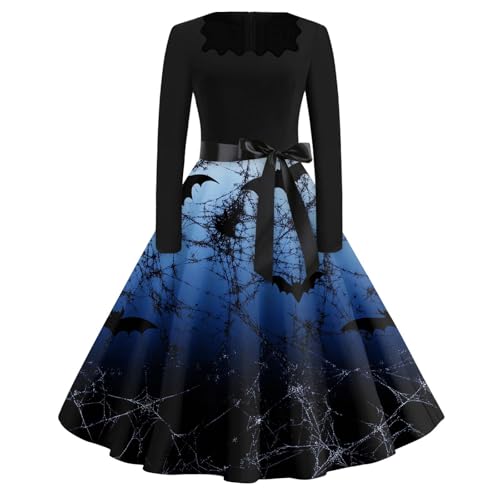 Black Dress Rokoko Funny Vogelscheuche Weißes Kleid Halloween Maid Puppe Rabe Kürbis Kostüm Damen Witzig Witwe Kürbiskostüm Halloween Vampir 4XL von Generisch