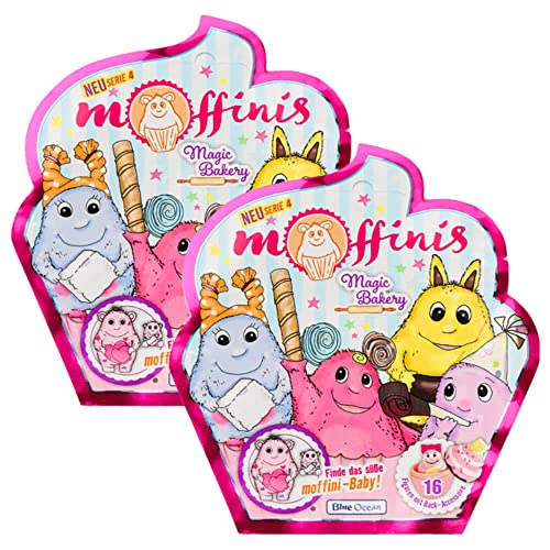 Generisch Blue Ocean Moffinis Figur Sammelfigur Serie 4 - Magic Bakery - Moffini Muffin Monster - 2 Tüten von Generisch
