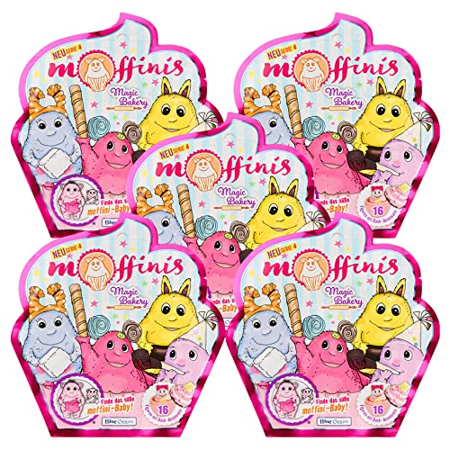 Blue Ocean Moffinis Figur Sammelfigur Serie 4 - Magic Bakery - Moffini Muffin Monster - 5 Tüten von Generisch