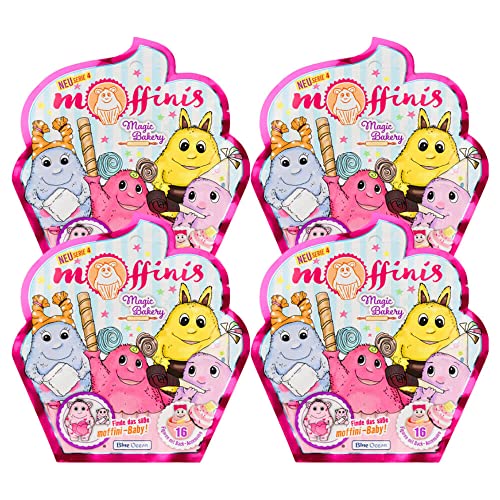 Blue Ocean Moffinis Figur Sammelfigur Serie 4 - Magic Bakery - Moffini Muffin Monster - Figur Auswahl (4 Tüten) von Generisch