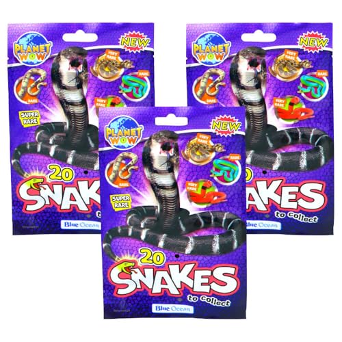 Generisch Blue Ocean Snakes Sammelfiguren 2024 - Planet Wow Farbwechsel Schlange - Auswahl (3 Tüten) von Generisch