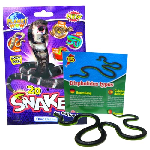 Generisch Blue Ocean Snakes Sammelfiguren 2024 - Planet Wow Farbwechsel Schlange - Figur 15. Boomslang von Generisch