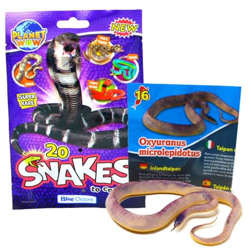 Generisch Blue Ocean Snakes Sammelfiguren 2024 - Planet Wow Farbwechsel Schlange - Figur 16. Inlandtaipan von Generisch