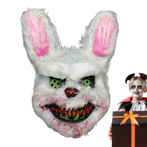 Generisch Blutige Plüsch-Hasen-Kopfbedeckung, gruselige Hasen-Gesichtsbedeckung | Kinderkostüm Gesichtsbedeckung - Cosplay-Kostüm, gruselige Gesichtsbedeckung für Halloween, Neujahr, Ostern Generisch Blutige Plüsch-Hasen-Kopfbedeckung, gruselige Hasen-Gesichtsbedeckung | Kinderkostüm Gesichtsbedeckung - Cosplay-Kostüm, gruselige Gesichtsbedeckung für Halloween, Neujahr, Ostern von Generisch