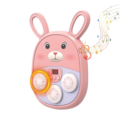 Generisch Boxing Toy, Music Punch Board, Rechargeable Sound Effects, Colorful Lights Display, LED Training Machine for Kids Indoor Outdoor Fitness, Home Gym, Birthday Gift, Blue/Pink von Generisch