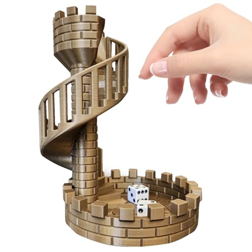 Generisch Brettspiel Dice Tower - Roman Castle Theme Dice Rolling Tower für RPG- und Tabletop -Spiele | Dekoratives Gaming -Accessoire für -, und Brettspiel -Nachtwürfel Rolling Spaß von Generisch