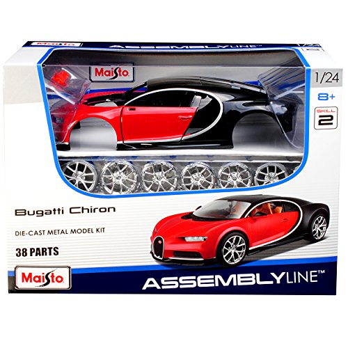 Generisch Bugatti Chiron Coupe Rot Ab 2016 39514 Bausatz Kit 1/24 Modell Auto von Generisch