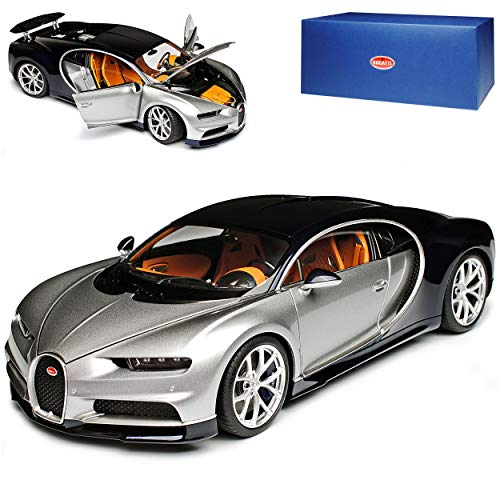 Generisch Bugatti Chiron Coupe Silber mit Blau Ab 2016 70992 1/18 AutoArt Modell Auto Generisch Bugatti Chiron Coupe Silber mit Blau Ab 2016 70992 1/18 AutoArt Modell Auto von Generisch