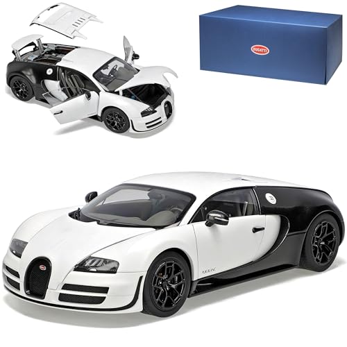 Generisch Bugatti Veyron EB 16.4 Super Sport Pur Blanc Edition 2012 Weiss Karbon 70933 1/18 AutoArt Modell Auto von Generisch