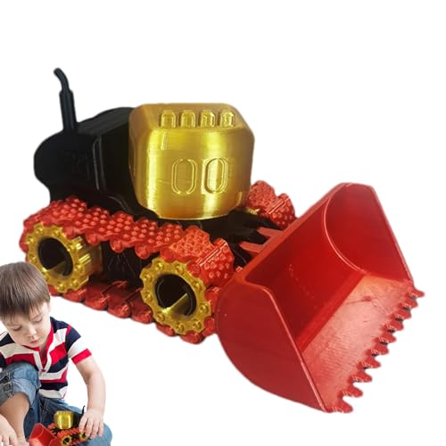 Generisch Bulldozer-Spielzeug für Jungen, Bulldozer-Spielzeug für Kinder | Bulldozer-Fahrzeug für Kinder, 3D-Druck, Spielzeugornament - Sammelfiguren in Frontlader-LKW-Form für Wohnzimmer, von Generisch