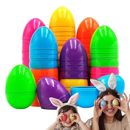 Generisch Bunte Ostereier – 50 Stück Befüllbare Ostereier, Bunte, Helle, Leere PVC-Eier In Großen Mengen, Partygeschenk Für Die Osterjagd von Generisch