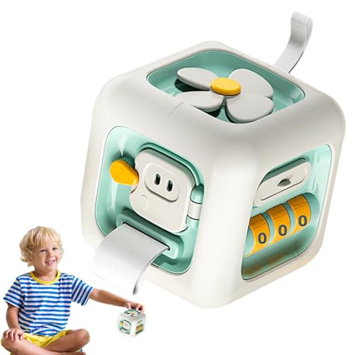 Generisch Busy Cube Spielzeug, Aktivitätswürfelspielzeug - Aktivitätsorientiertes sensorisches Würfelspielzeug für Kleinkinder,Verbessern Sie die allgemeine Entwicklung von Kindern. Aktivitätswürfel von Generisch