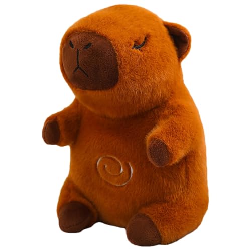 Generisch Capybara Plüschpuppe, Gefüllte Capybara Beruhigendes Atemspielzeug mit Musik und Licht Schlafschnuller mit Einstellbarer rhythmischer Atmung, weiche Puppe für Kinder und Erwachsene von Generisch
