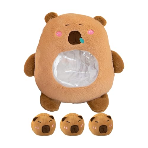 Generisch Capybara Plüschspielzeug | Capybara Stoffed Animal | Entzückendes Kuschelplüschspielzeug | Weiches braune Plüschpuppe Entzückende Tierplushie Capibara Spielzeug für Kinder und Erwachsene von Generisch