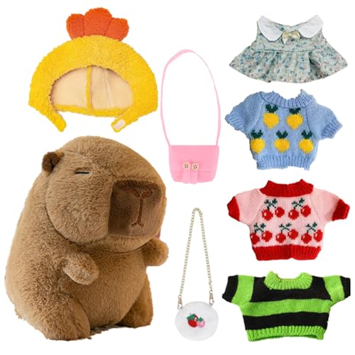 Generisch Capybara-Plüschtier,Gefülltes Capybara-Plüschtier - Süße Capybara mit Kopfbedeckung Plüschpuppe Winterspielzeug - Weiches, Bezauberndes Dress Up, 25 cm großes Cartoon-Festival-Pupp Generisch Capybara-Plüschtier,Gefülltes Capybara-Plüschtier - Süße Capybara mit Kopfbedeckung Plüschpuppe Winterspielzeug - Weiches, Bezauberndes Dress Up, 25 cm großes Cartoon-Festival-Pupp von Generisch