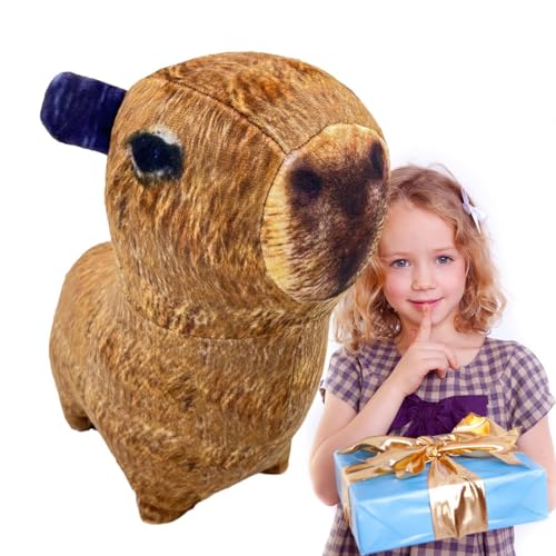 Capybara Stofftierpuppe,Capybara Design Gefüllter Plüsch | Tragbares Capybara-Tier-Plüschspielzeug für Mädchen, Jungen, alle Altersgruppen, tolle Geburtstagsgeschenke für Kinder von Generisch