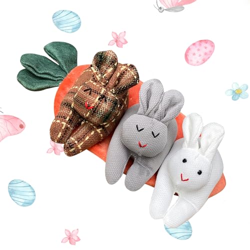 Generisch Carrot Bunny Plush Toy, Funny Cartoon Vegetable Pocket Plush, Soft Short Fabric with PP Cotton, Cuddly Bunny Doll for Living Room, Bedroom, and Bedside Decor, 18x9.5cm von Generisch