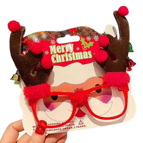 Generisch Cartoon-Figur-Weihnachtsbrille Weihnachtsmann-Glocken-Schneemann-Brillengestell als Anzieh-Geschenk-Party-Dekoration von Generisch