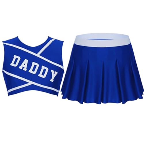 Generisch Cheerleader-Outfit, Cheerleader-Kostüm | Modisches Cheer-Outfit Cheerleading-Outfit | Bequeme Cheer-Uniformen, Damen-Cheerleader-Outfit für Nachtclub-Bühne, Musikparty von Generisch
