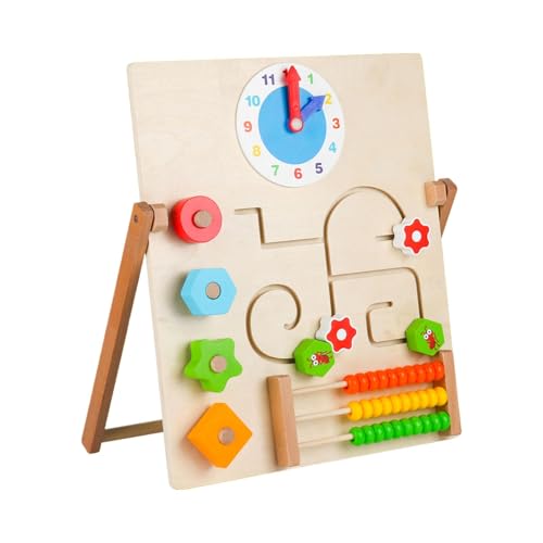 Generisch Clock Activity Board, Wooden Interactive Watch Toy for Kids, Sensory Educational Clock Board, Fun Children Time-Clock for Early Development, 39x33x4.5cm/15.35x12.99x1.77 Inches Generisch Clock Activity Board, Wooden Interactive Watch Toy for Kids, Sensory Educational Clock Board, Fun Children Time-Clock for Early Development, 39x33x4.5cm/15.35x12.99x1.77 Inches von Generisch