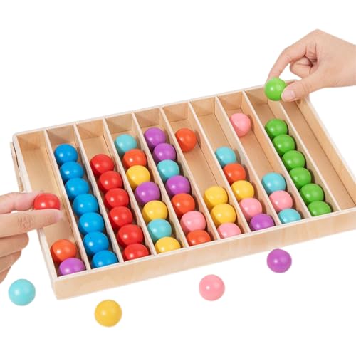 Generisch Color Sorting Toys, Balls Sorting Game, 12.2x7.68 inches Educational Activity with Wooden Learning Development, Kids Toy for Boys Girls Classroom Preschool Homeschool Kindergarten Generisch Color Sorting Toys, Balls Sorting Game, 12.2x7.68 inches Educational Activity with Wooden Learning Development, Kids Toy for Boys Girls Classroom Preschool Homeschool Kindergarten von Generisch