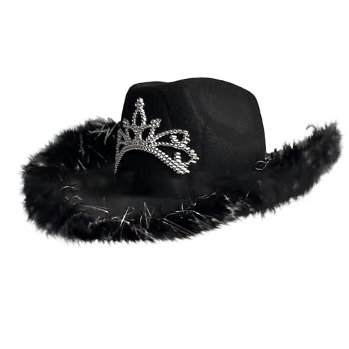 Generisch Cowboy Hut Damen Pinker Cowboyhut Cowgirl Hut Kostüm für Cosplay Karneval Halloween Fasching Party Breite Krempe Flauschig Feder Hut Karneval Hut Damen Costume Woman Generisch Cowboy Hut Damen Pinker Cowboyhut Cowgirl Hut Kostüm für Cosplay Karneval Halloween Fasching Party Breite Krempe Flauschig Feder Hut Karneval Hut Damen Costume Woman von Generisch
