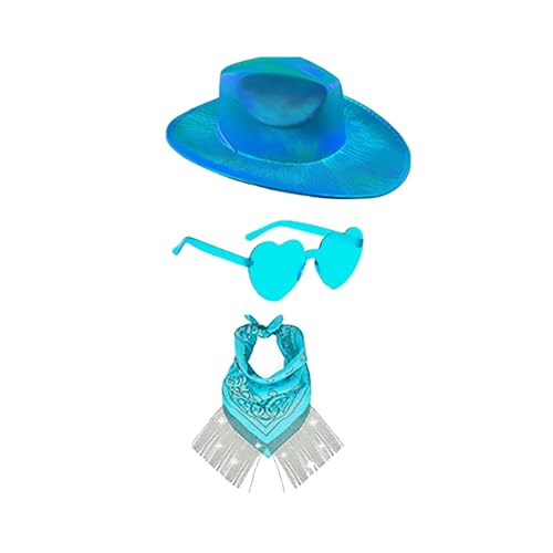Generisch CowboyHut Damen Herren Fashion Westernhut Cowboyhüte Cowgrilhut Rockstar Randlose Hippie Herzförmige Brille Halstuch Wilder Westen Party Cowgirl Hut 70Er Jahre Bekleidung Generisch CowboyHut Damen Herren Fashion Westernhut Cowboyhüte Cowgrilhut Rockstar Randlose Hippie Herzförmige Brille Halstuch Wilder Westen Party Cowgirl Hut 70Er Jahre Bekleidung von Generisch