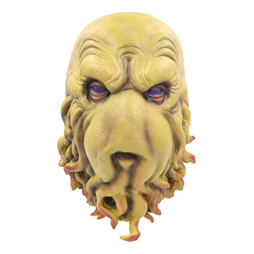 Generisch Cthulhu Myth Cosplay Mask Halloween Horror Rave Party Headwear Mask Horror Headwear for Halloween Carnival Costume Party Props von Generisch