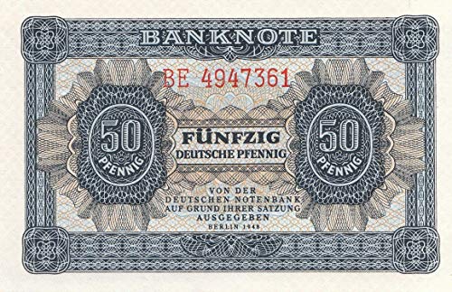 Generisch DDR Rosenbg: 339e gebraucht (III) 1948 50 Deutsche Pfennig (Banknoten für Sammler) von Generisch