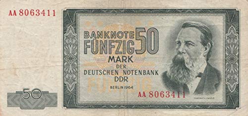 Generisch DDR Rosenbg: 357a gebraucht (III) 1964 50 Mark Friedrich Engels (Banknoten für Sammler) von Generisch