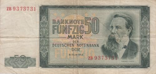 Generisch DDR Rosenbg: 357b gebraucht (III) 1964 50 Mark Friedrich Engels Austauschnote (Banknoten für Sammler) von Generisch