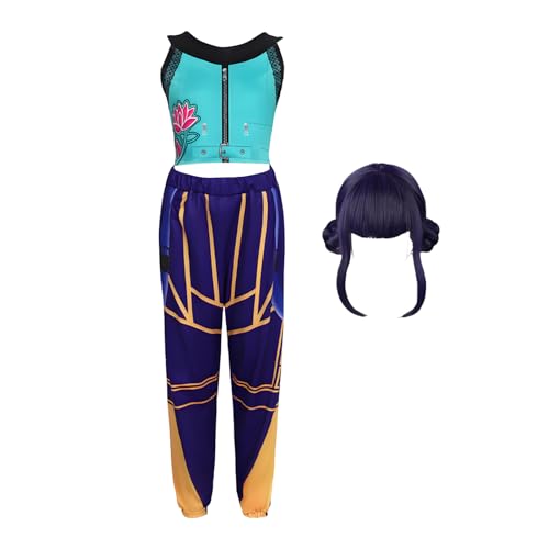 Generisch Dämon Kostüme Mädchen Zoey Kostüm mit Perücke, Pop -Sänger -Kostüm Halloween Cosplay -Outfit für Party Dance Bühne Dress Up Generisch Dämon Kostüme Mädchen Zoey Kostüm mit Perücke, Pop -Sänger -Kostüm Halloween Cosplay -Outfit für Party Dance Bühne Dress Up von Generisch
