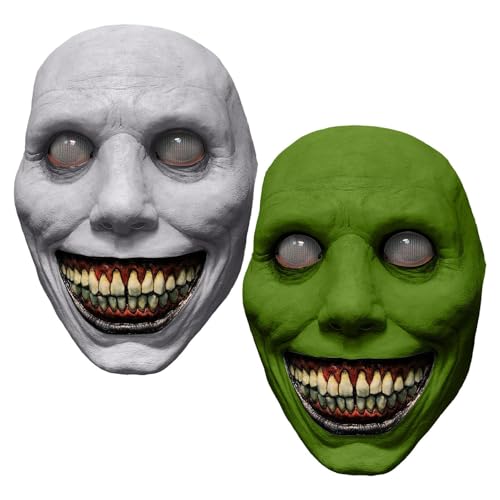 Generisch Dämonenmaske - Scary Halloween Maske Halloween Horror Scream Mask | Weicher Atmungsaktiver Schrecklicher Dämon Masque Für Halloween Carnival Party Cosplay -Kostüm von Generisch
