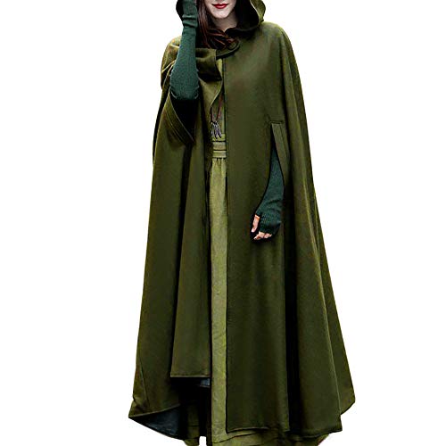 Generisch Damen Cape Mantel mit Kapuze Einfarbig Elegant Umhang Trench Coat Cardigan Jacket Halloween Herbst Winter Retro Outwear Longstrickjacke Schwarz Grün Rot xs S m l xl xxl 3xl 4xl 5xl Generisch Damen Cape Mantel mit Kapuze Einfarbig Elegant Umhang Trench Coat Cardigan Jacket Halloween Herbst Winter Retro Outwear Longstrickjacke Schwarz Grün Rot xs S m l xl xxl 3xl 4xl 5xl von Generisch