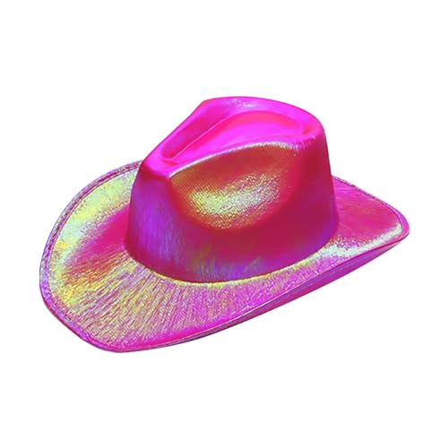 Generisch Damen Cowboyhut mit Flauschig und Glitzer Dekoration Cowgirl Hut Mütze Kopfbedeckung für Party Halloween Karneval Kostüm Kostümzubehörkostüm cowboy damen von Generisch