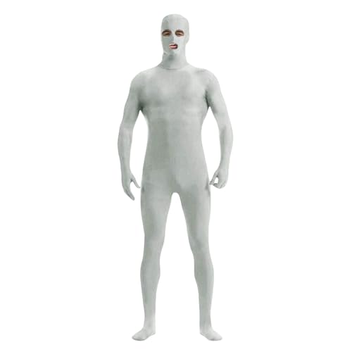 Generisch Damen Herren Greenscreen Anzug Ganzkörper Bodysuit Für Karneval Halloween Party Cosplay grau XL von Generisch