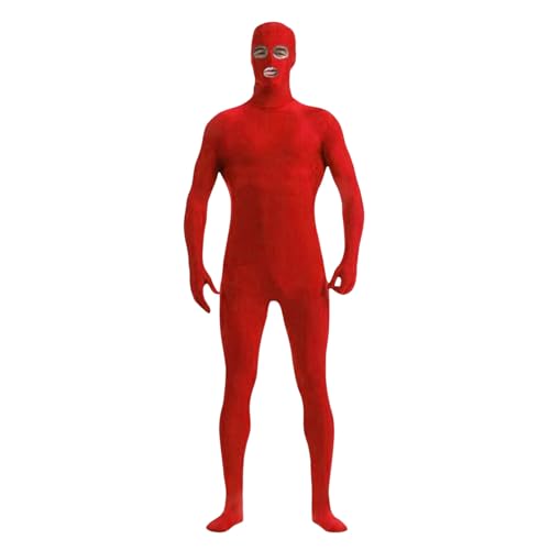 Generisch Damen Herren Greenscreen Anzug Ganzkörper Bodysuit Für Karneval Halloween Party Cosplay rot XXL Generisch Damen Herren Greenscreen Anzug Ganzkörper Bodysuit Für Karneval Halloween Party Cosplay rot XXL von Generisch