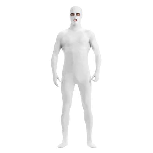 Generisch Damen Herren Greenscreen Anzug Ganzkörper Bodysuit Für Karneval Halloween Party Cosplay weiße XXL Generisch Damen Herren Greenscreen Anzug Ganzkörper Bodysuit Für Karneval Halloween Party Cosplay weiße XXL von Generisch