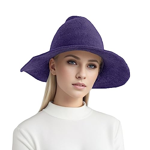 Generisch Damen Hexenhut mit spitzer Krempe Hut Breite Krempe Wolle Strickmütze für Halloween Kostümpartys Karnevalshut Hexenkostüme Party Hüte Kostüm Zubehör Cosplay Maskerade Kostüm Generisch Damen Hexenhut mit spitzer Krempe Hut Breite Krempe Wolle Strickmütze für Halloween Kostümpartys Karnevalshut Hexenkostüme Party Hüte Kostüm Zubehör Cosplay Maskerade Kostüm von Generisch