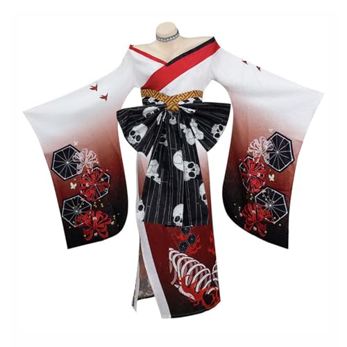 Generisch Damen Makima Cosplay Kostüm Anime Kimono Uniform Halloween Outfit Set,S-Set Generisch Damen Makima Cosplay Kostüm Anime Kimono Uniform Halloween Outfit Set,S-Set von Generisch