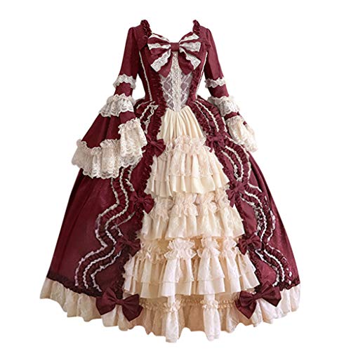 Generisch Damen Steampunk Gothic Kostüm Kleider Vintage Gothic Kleid Damen Mittelalter Renaissance Kleidung Halloween Karneval Festival Cosplay Kostüm Kleid Princess Party Abendkleid Generisch Damen Steampunk Gothic Kostüm Kleider Vintage Gothic Kleid Damen Mittelalter Renaissance Kleidung Halloween Karneval Festival Cosplay Kostüm Kleid Princess Party Abendkleid von Generisch