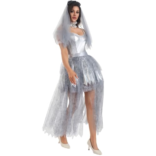 Generisch Damen Vampir Kostüm Grusel Mittelalter Kleidung Theaterkleidung Erwachsene Verbandkleid Partykleid Für Halloween Cosplay Generisch Damen Vampir Kostüm Grusel Mittelalter Kleidung Theaterkleidung Erwachsene Verbandkleid Partykleid Für Halloween Cosplay von Generisch