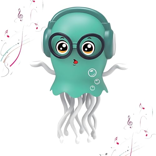 Generisch Dancing Octopus Toy, Electric Dancing Octopus Toy,Tanzender Oktopus Spielzeug, Automatic Evasion Octopus Toy Mit LED-Lichtern Und Musik, Tummy Time Toys für Junge Mädchen (Grün) von Generisch